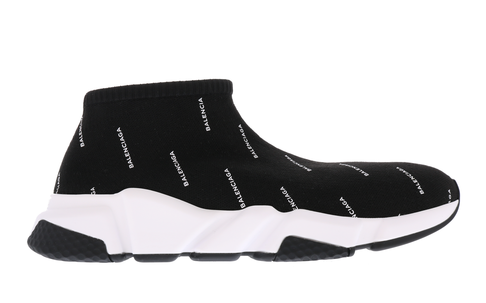 balenciaga speed trainer logo all over